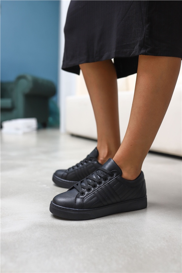 Turep Kadın Spor Ayakkabı Siyah Siyah