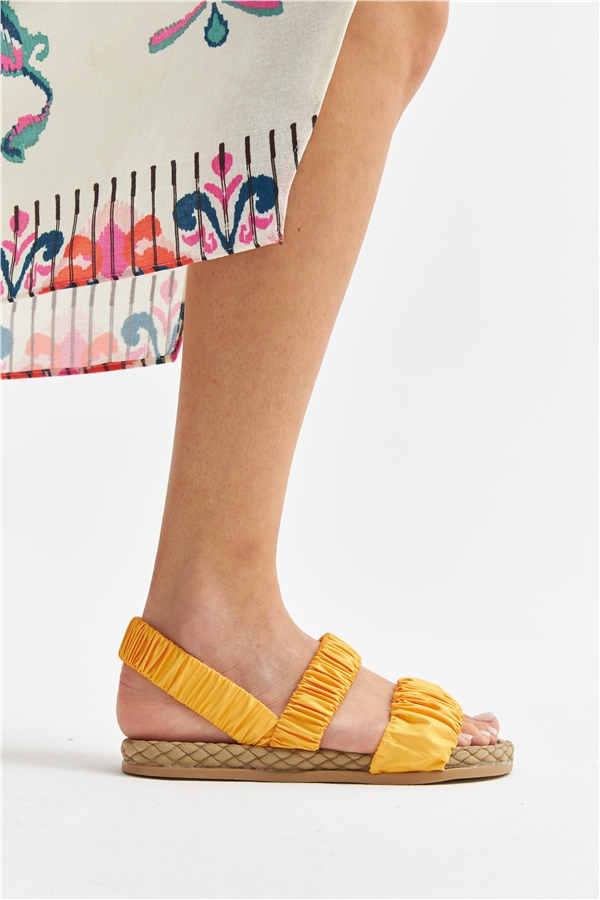 Watus Kadın Düz Sandalet Sarı