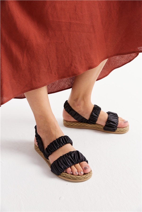 Watus Kadın Düz Sandalet Siyah